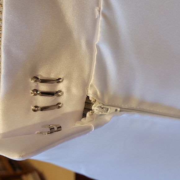 Wedding dress full chapel train 4 pcs beaded applique embroidery strapless - Picture 7 of 17